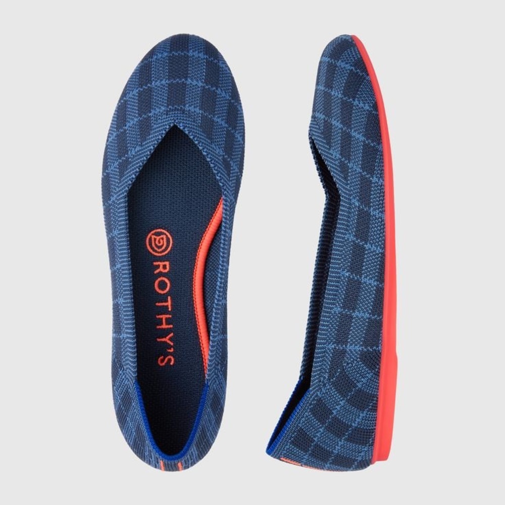Rothy’s indigo gingham flat | NIB 7.5